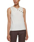 Petite Sleeveless Mix Media Top